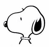 Snoopy Die-Cut Vinyl Decal - Black (Looks To Left)