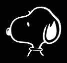 Snoopy Die-Cut Vinyl Decal - White (Looks Left)