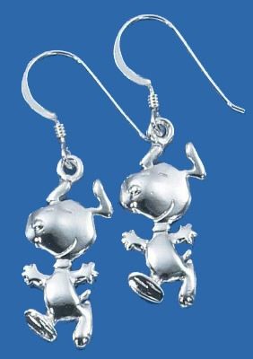 Happy Snoopy Sterling Silver Earrings