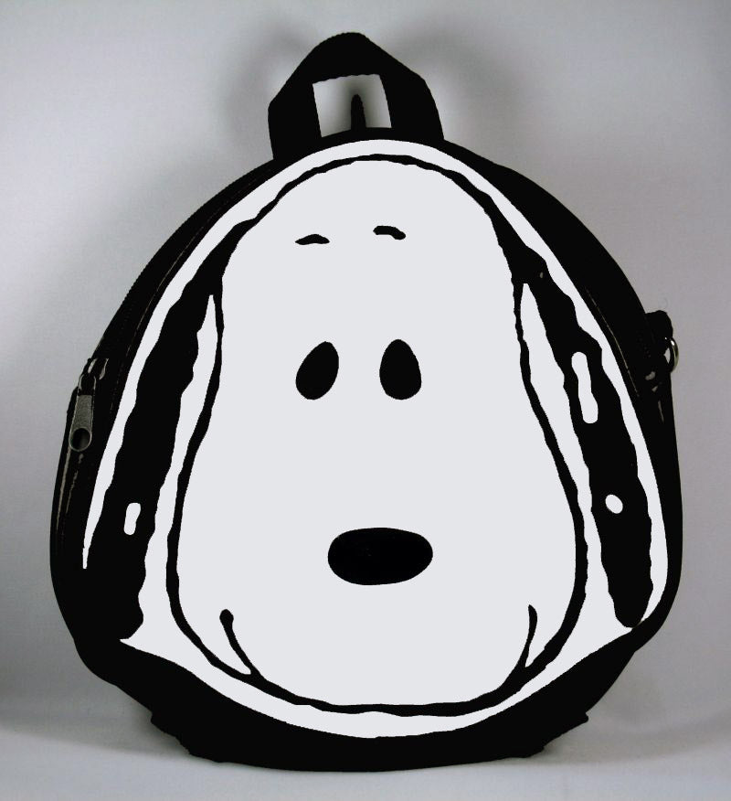 Snoopy Face Vinyl Shoulder Purse