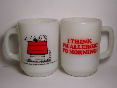 Fire King Vintage Milk Glass Mug: