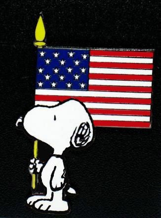 Camp Snoopy Patriotic Enamel Pin