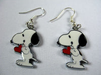 Snoopy's Heart Silver Plated Earrings