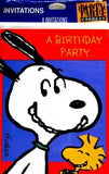 Snoopy Birthday Party Invitations