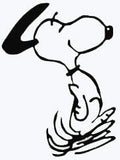 Snoopy Jumping Die-Cut Vinyl Decal - Black