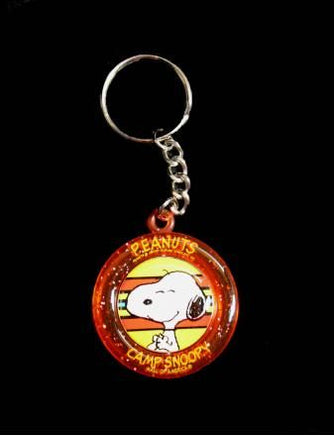 Camp Snoopy Snoopy Acrylic And Metal Spinner Key Chain
