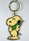 Snoopy Holding Radio Vintage Acrylic Key Chain (Discolored)