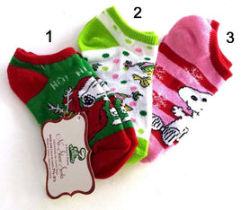 Kids Snoopy Santa Socks (Size 7 1/2 - 3 1/2) - snoopn4pnuts.com