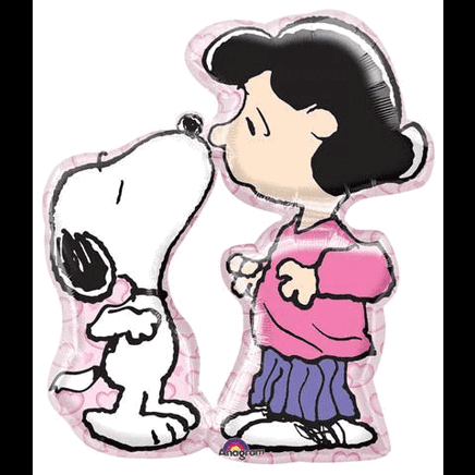 Peanuts Giant Super Shape Balloon - Snoopy Kisses Lucy