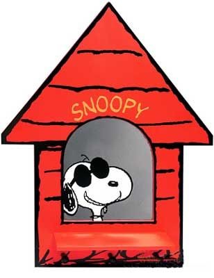 Snoopy Joe Cool Large Wooden Wall Mirror