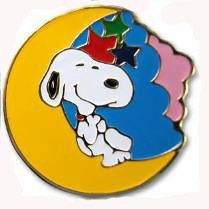 Snoopy Moon And Stars Enamel Pin