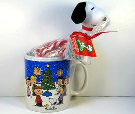 Peanuts Gang Christmas Mug With Plush Snoopy