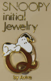 Snoopy Alphabet Cloisonne Pin - Gold "Q"