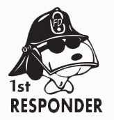 "First Responder" Snoopy Die-Cut Vinyl Decal - Black
