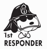 "First Responder" Snoopy Die - Cut Vinyl Decal - Black - snoopn4pnuts.com