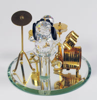 Silver Deer Vintage Snoopy Joe Cool Drummer Crystal Figurine and 4 - Piece Drum Set - RARE! - snoopn4pnuts.com