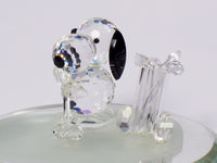 Silver Deer Vintage Crystal Snoopy Golfer With Removable Clubs - RARE! - snoopn4pnuts.com