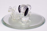 Silver Deer Vintage Crystal Snoopy Golfer With Removable Clubs - RARE!