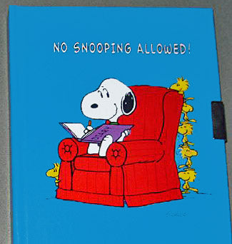 Snoopy Vintage Locking Hardback Diary - No Snooping Allowed (Near Mint)