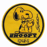 SNOOPY HOLDING LETTER PATCH - GOLD