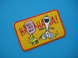 SNOOPY LAUGHING EMBROIDERED FELT PATCH - snoopn4pnuts.com