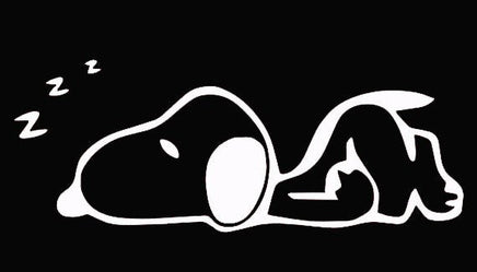 Snoopy Sleeping Zzz Large Die - Cut Vinyl Decal - White (Large) - snoopn4pnuts.com