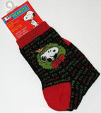 Snoopy Holiday Crew-Length Socks With Glitter Accents