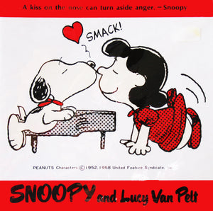 Snoopy and Lucy Spiral-Bound Hardback Address Book - Rare Japanese Sample!