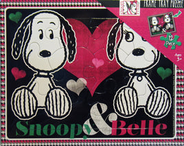 Snoopy and Belle Frame - Tray Jigsaw Puzzle - snoopn4pnuts.com
