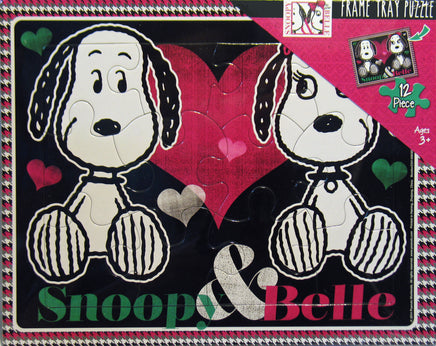 Snoopy and Belle Frame - Tray Jigsaw Puzzle - snoopn4pnuts.com