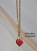Snoopy's Heart Cloisonne Necklace