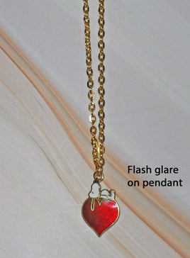 Snoopy's Heart Cloisonne Necklace - snoopn4pnuts.com