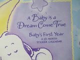 Little Snoopy's First Year Keepsake Sticker Calendar