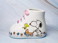 Snoopy Vintage Baby Shoe Planter - Pink - snoopn4pnuts.com