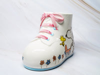 Snoopy Vintage Baby Shoe Planter - Pink - snoopn4pnuts.com