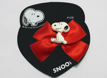 Snoopy Barrette With Satin Bow - snoopn4pnuts.com