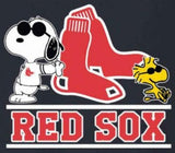 Snoopy Professional Baseball Indoor/Outdoor Waterproof Vinyl Decal - Boston Red Sox