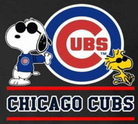 Snoopy Professional Baseball Indoor/Outdoor Waterproof Vinyl Decal - Chicago Cubs
