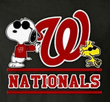 Snoopy Professional Baseball Indoor/Outdoor Waterproof Vinyl Decal - Washington Nationals