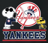 Snoopy Professional Baseball Indoor/Outdoor Waterproof Vinyl Decal - New York Yankees
