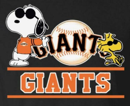 Snoopy Professional Baseball Indoor/Outdoor Waterproof Vinyl Decal - San Francisco Giants - snoopn4pnuts.com