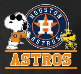 Snoopy Professional Baseball Indoor/Outdoor Waterproof Vinyl Decal - Houston Astros - snoopn4pnuts.com