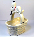 Snoopy Ceramic Basket Planter