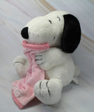 Universal Studios Japan Snoopy Plush Doll Holding Embroidered Blanket
