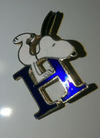 Snoopy Alphabet Cloisonne Pin - Blue 