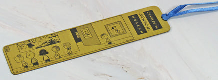 Charles Schulz Museum Metal Bookmark - Metallic Brass Finish - snoopn4pnuts.com