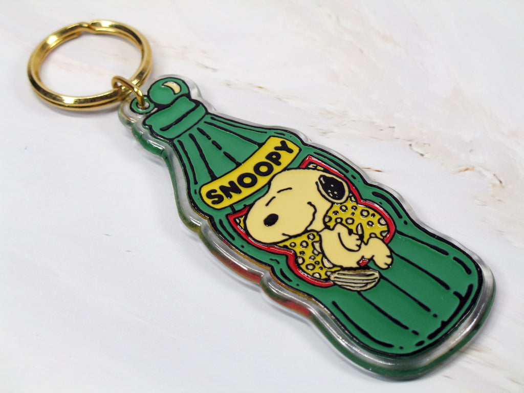 Snoopy Soda Bottle Vintage Acrylic Key Chain