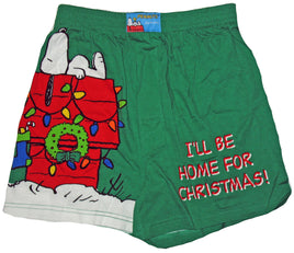 Snoopy Christmas Boxers - I'll Be Home For Christmas - snoopn4pnuts.com