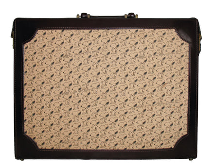Snoopy Vintage Leather Attache (Briefcase) With Locks and Keys - RARE! (Hinges Don't Support Lid) - snoopn4pnuts.com