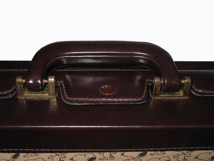 Snoopy Vintage Leather Attache (Briefcase) With Locks and Keys - RARE! (Hinges Don't Support Lid) - snoopn4pnuts.com